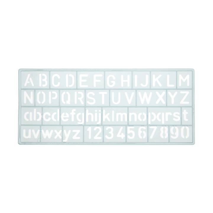 WESTCOTT Schablone (Buchstaben, Zahlen, 10 mm)