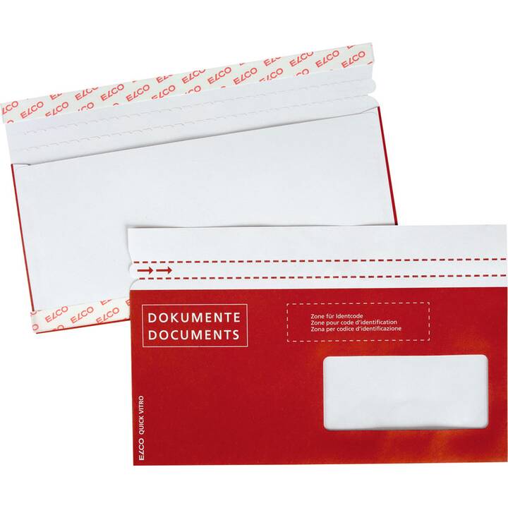 ELCO Pochette courier (C5/6, Rouge, Blanc, 250 pièce)
