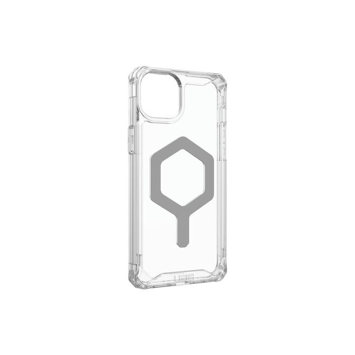 URBAN ARMOR GEAR Backcover (iPhone 15 Plus, Silber, Transparent, Weiss)