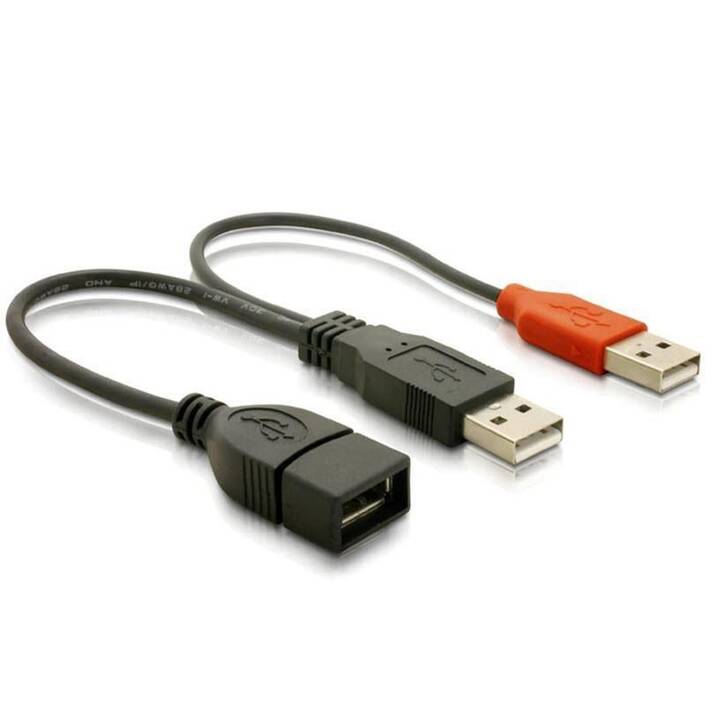 DELOCK Câble USB ( USB 2.0 de type A, USB Typ-A, 23 cm)