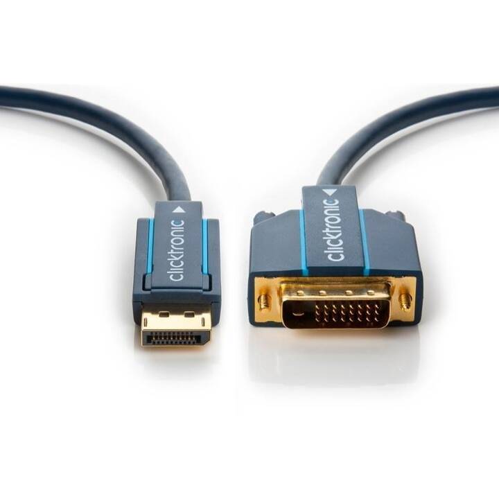 CLICKTRONIC Câble de connexion (Port écran, 24+1-pôle, DVI-D, 3 m)
