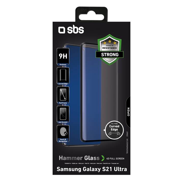 SBS Verre de protection d'écran Hammer Glass (Galaxy S21 Ultra)