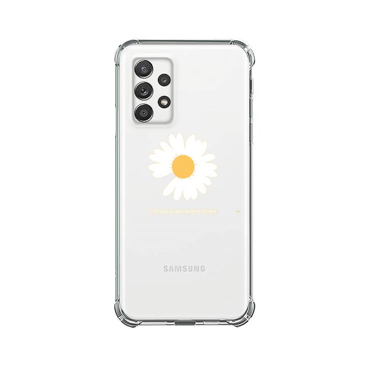 EG custodia trasparente per Samsung Galaxy A52 4G / 5G 6.5" (2021) - bianco - fiori