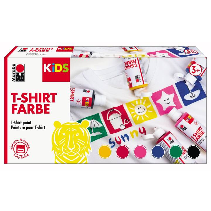 MARABU Textilfarbe Kids Set (6 x 80 ml, Mehrfarbig)