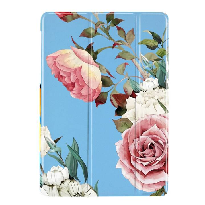 EG Housse pour Apple iPad Pro 11 pouces (2018) 3ème génération - bleu - fleurs