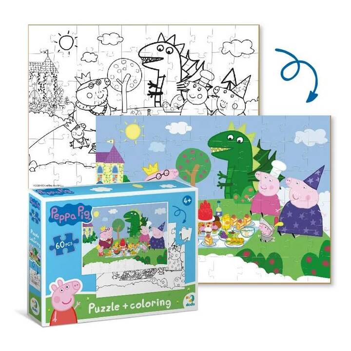 DODO Peppa Pig 2in1 Picknick Puzzle (60 pièce)