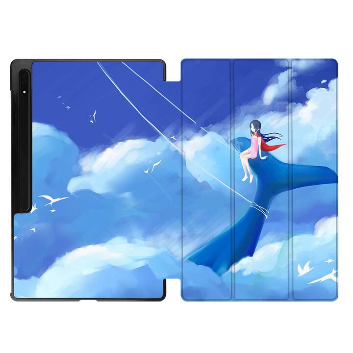 EG Hülle für Samsung Galaxy Tab S8 Ultra 14.6" (2022) - Blau - Wal