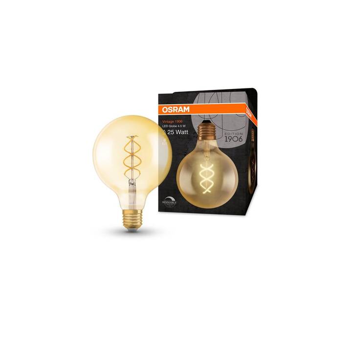 LEDVANCE Ampoule LED Vintage 1906 Globe (E27, 4.5 W)