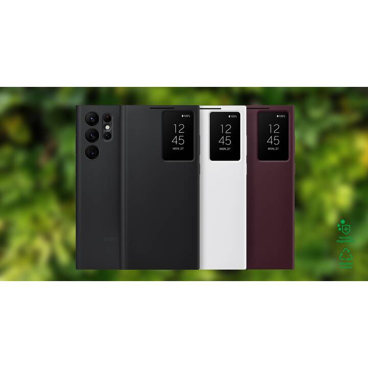 SAMSUNG Flipcover Smart Clear View Cover (Galaxy S22 Ultra 5G, Burgundy