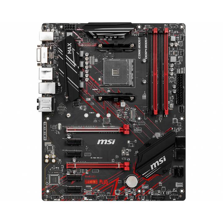 MSI Gaming Plus Max (AM4, AMD B450, ATX)