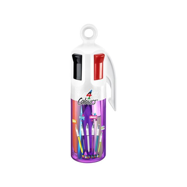 BIC Stylo à bille 4 Colours Mega Case (Multicolore)