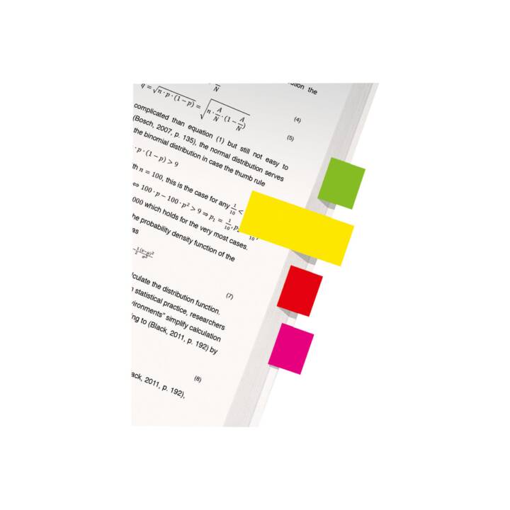 SIGEL Haftnotizen (5 x 40 Blatt, Gelb, Orange, Grün, Rot, Pink)
