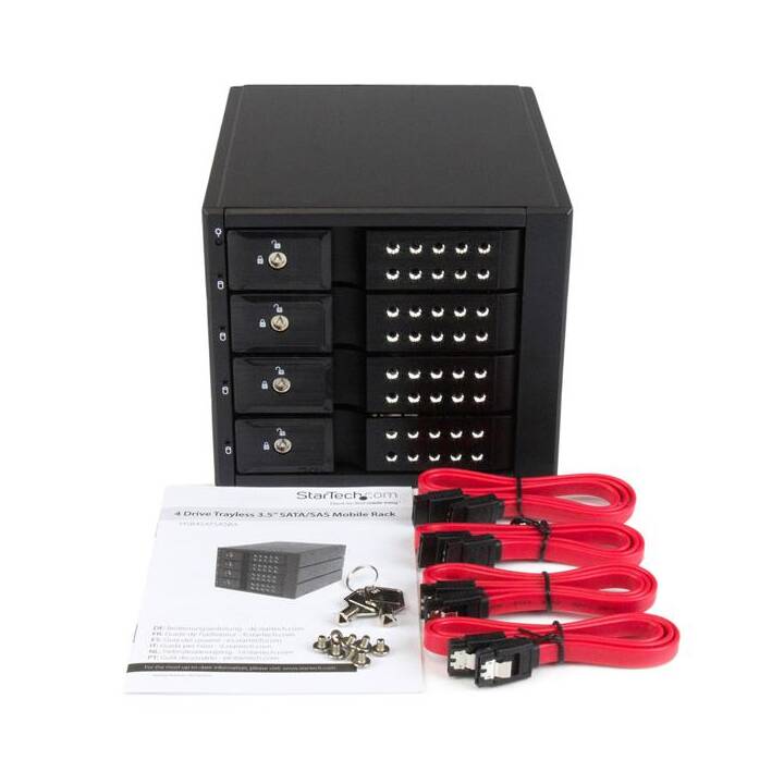 STARTECH.COM Cadre amovible (SAS, SATA, SATA-II, SATA-III, 4 x SATA)