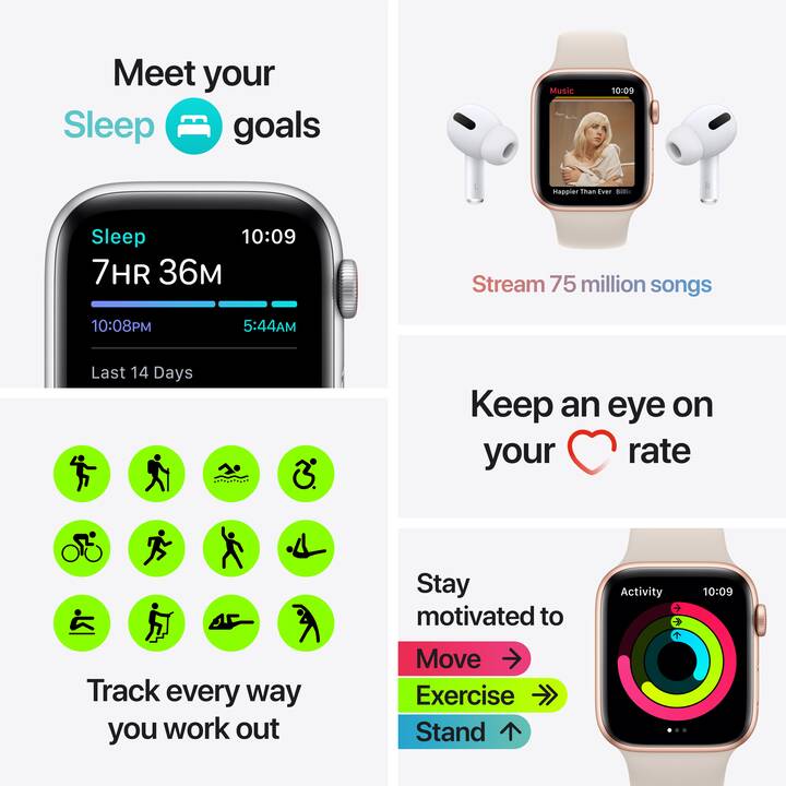 APPLE Watch Nike SE GPS + Cellular (44 mm, Alluminio, GPS) - Interdiscount