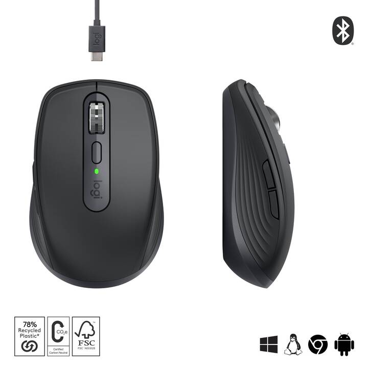 LOGITECH MX Anywhere 3S Mouse (Cavo e senza fili, Office)