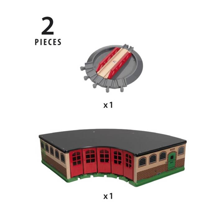 Grand hangar à locomotives à anneau BRIO