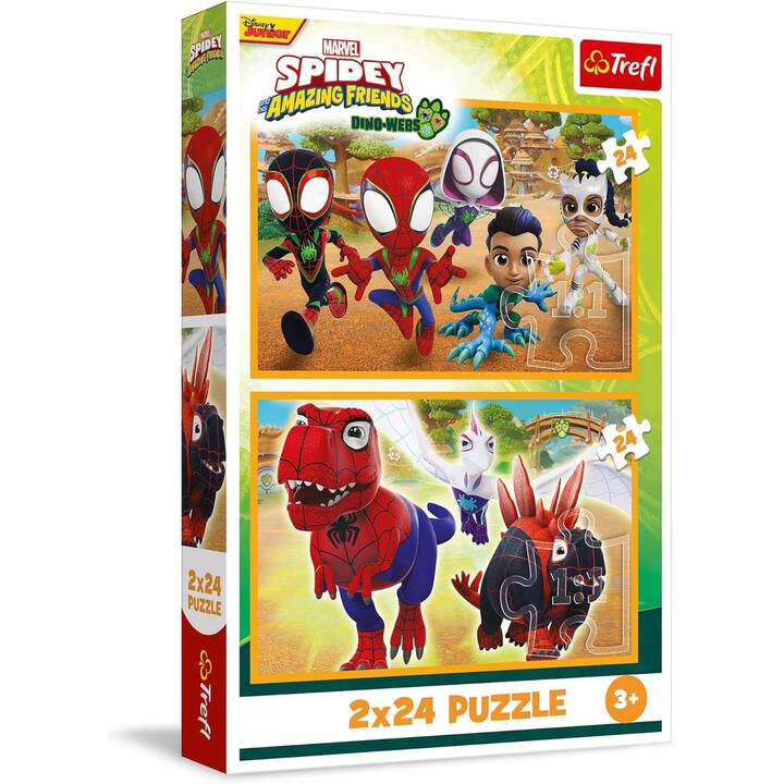TREFL Marvel Spidey and his Amazing Friends, Spidey and the Dinosaurs ...