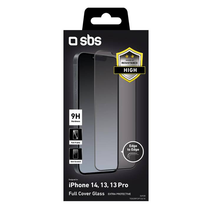 SBS Verre de protection d'écran (iPhone 13, iPhone 14, iPhone 13 Pro, 1 pièce)