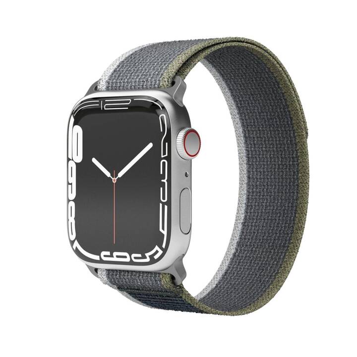 VONMÄHLEN Trekking Loop Bracelet (Apple Watch 40 mm / 41 mm / 38 mm, Gris, Vert)
