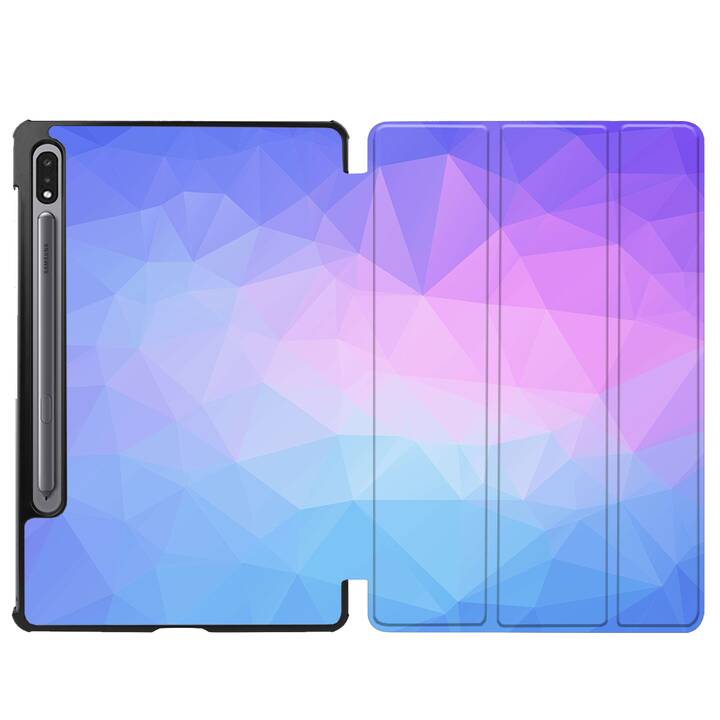 EG flip cover per Samsung Galaxy Tab S7 FE 12,4" (2021) - blu geometrico