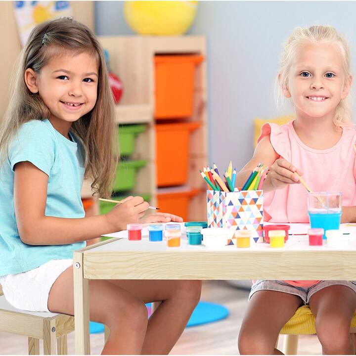 REER Set di tavoli e sedie per bambini PlayTime (Marrone, Bianco)