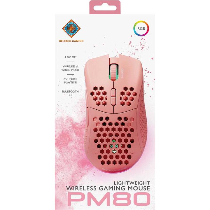 DELTACO GAM-120-P Mouse (Cavo e senza fili, Gaming)