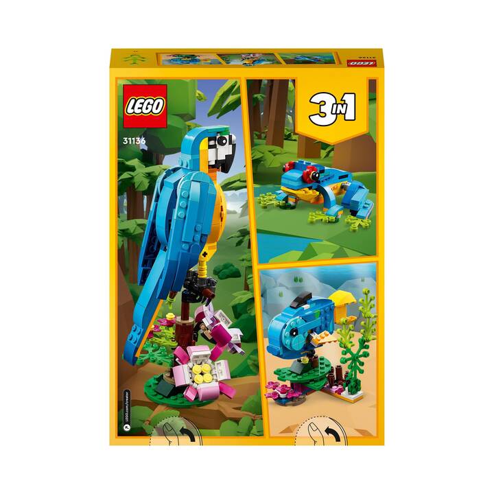 LEGO Creator 3-in-1 Pappagallo esotico (31136)