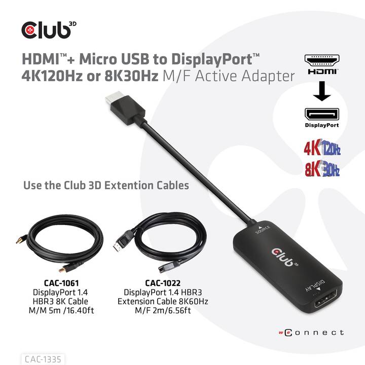CLUB 3D CAC-1335 Adaptateur vidéo (HDMI)