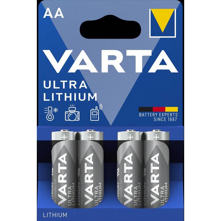 VARTA Batterie (AA / Mignon / LR6, Universell, 4 Stück)