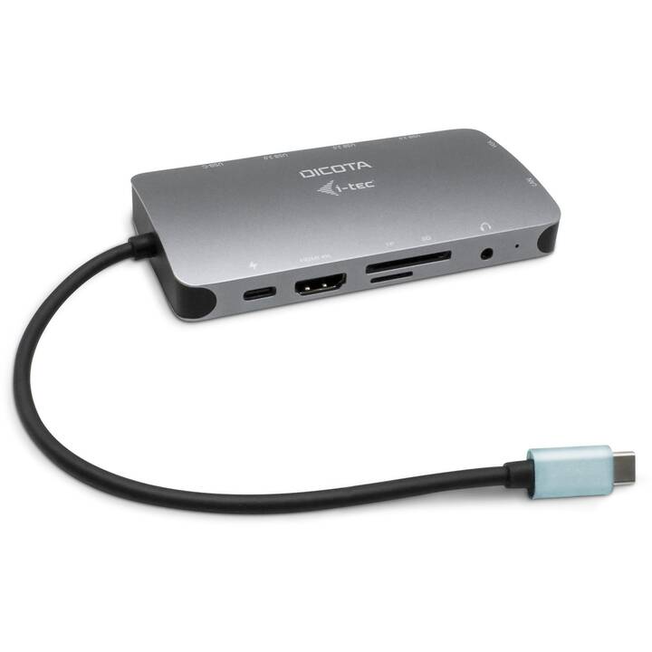 DICOTA Stations d'accueil 10-in-1 (VGA, HDMI, 3 x USB 3.0 de type A, RJ-45 (LAN), USB 3.0 de type C)