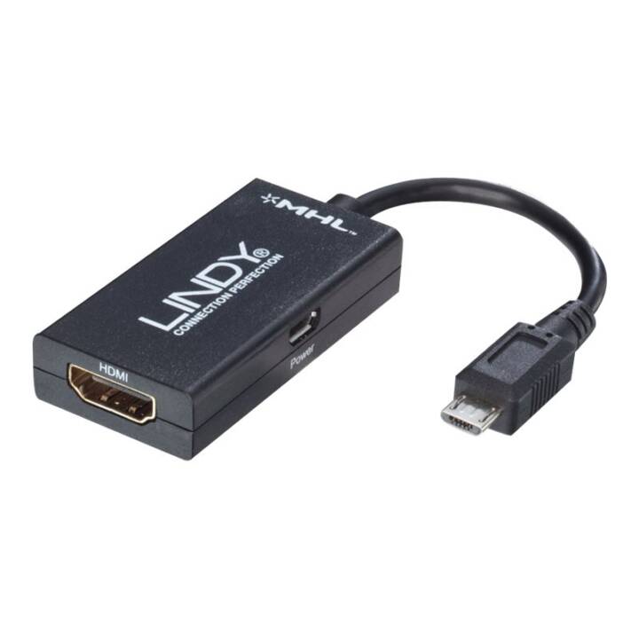 LINDY Adaptateur (HDMI, USB 2.0 Micro Type-B, 0.15 m)