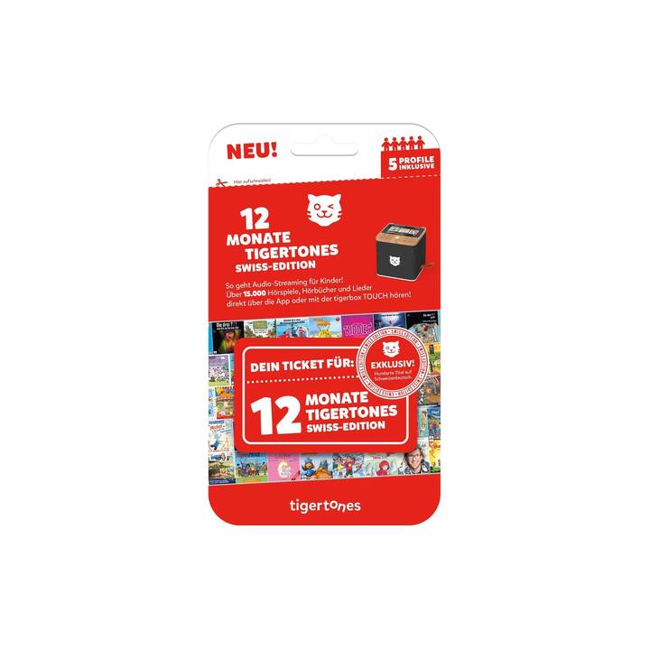 TIGERMEDIA Ticket d'accès Tigertones 12 Monate Swiss-Edition (DE, Suisse allemand, Tigerbox Touch)