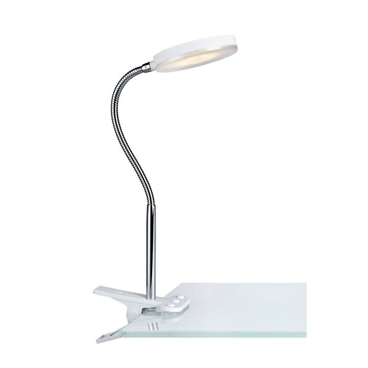 MARKSLÖJD Lampe de table Flex Clip (Chrome, Blanc)