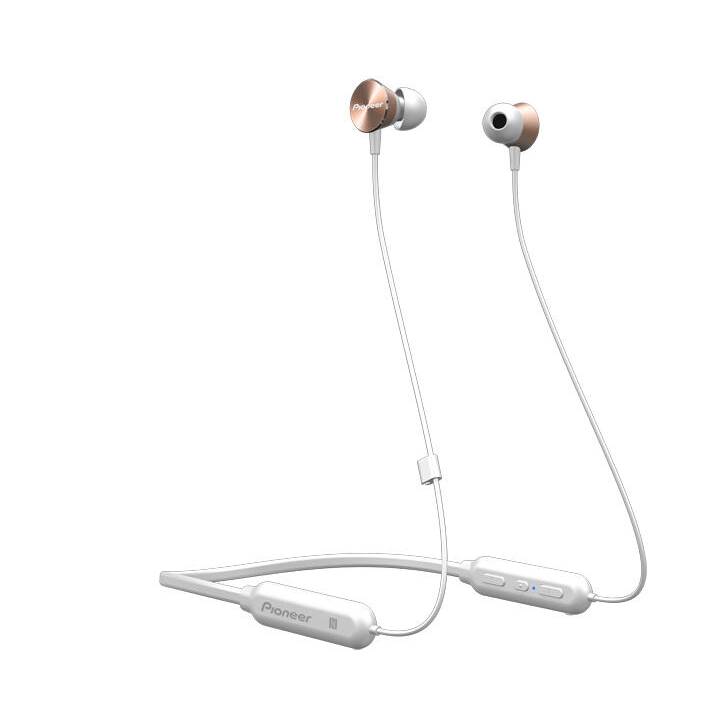 PIONEER SE-QL7BT-G (In-Ear, Bluetooth 4.1, Bianco, Oro)