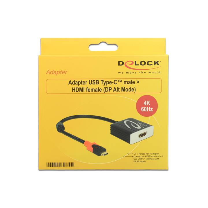DELOCK Adaptateur (HDMI, USB Typ-C, 0.2 m)