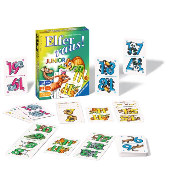 Ravensburger Haussers Original Elfer raus Master Karten-Würfelspiel Kinder Kart 