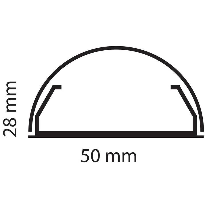 MULTIBRACKETS Canalini passacavi (88 mm, 1 pezzo)