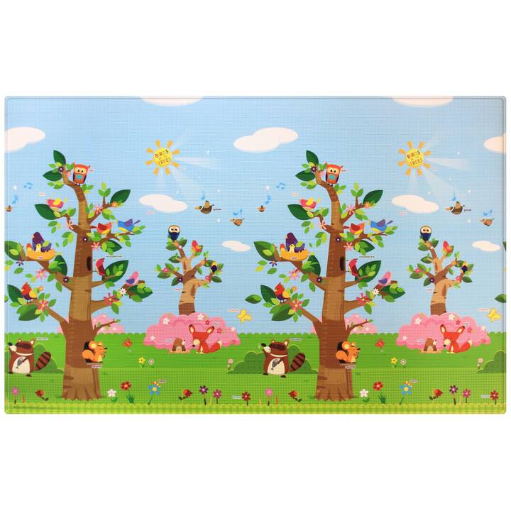 BABY CARE Tappeto da gioco Birds in the Trees (Animale, Foresta, 140 x 210 cm)