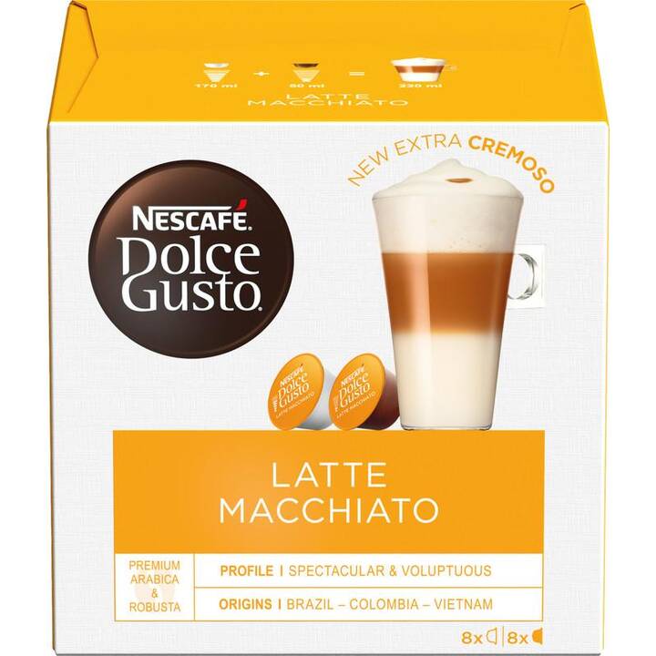NESCAFÉ DOLCE GUSTO Capsules de Café Latte Macchiato (16 pièce)