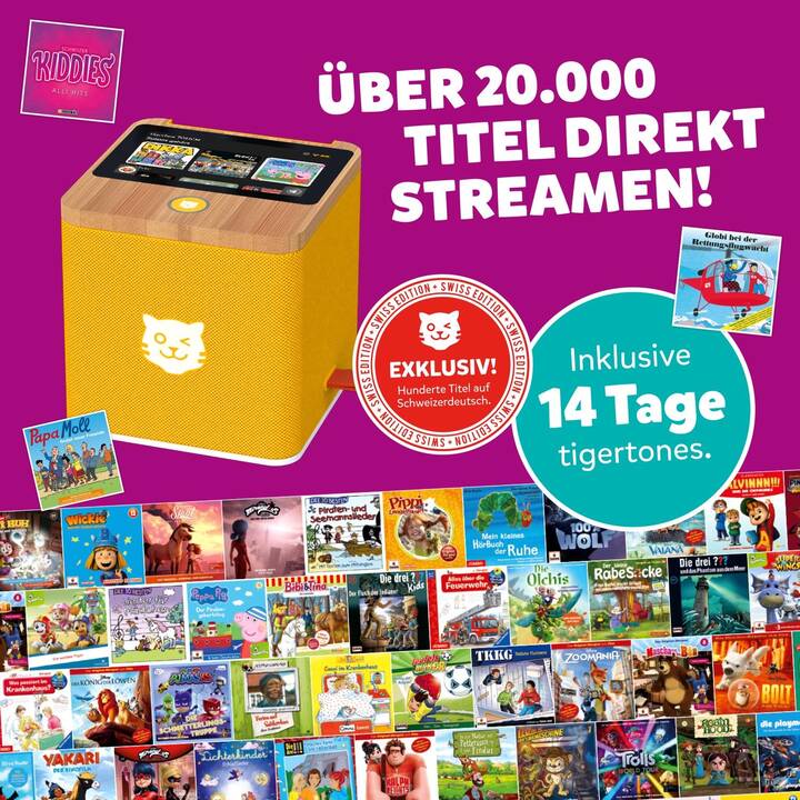 TIGERMEDIA Lettore audio per bambini Tigerbox Touch Plus Swiss Edition (DE, Svizzero tedesco)