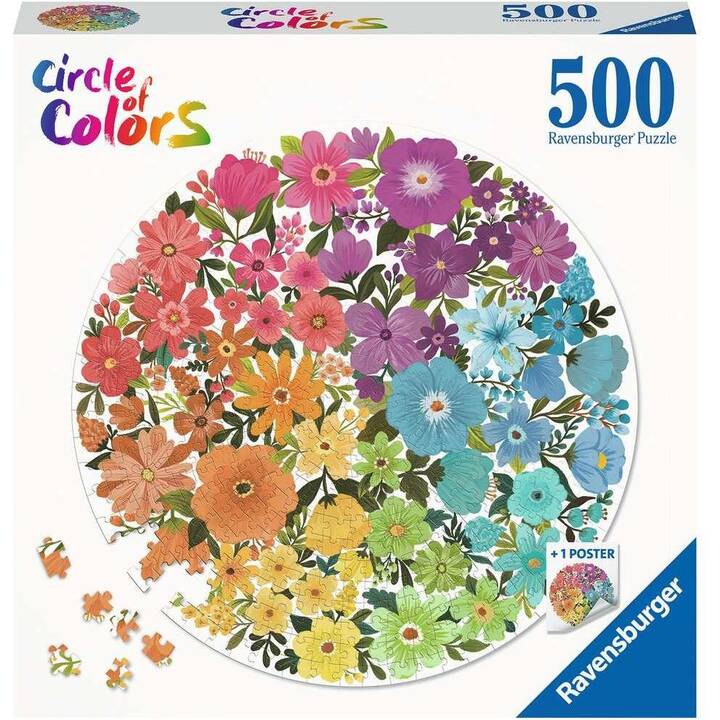 RAVENSBURGER Circle of Colors - Flowers Puzzle (500 x)