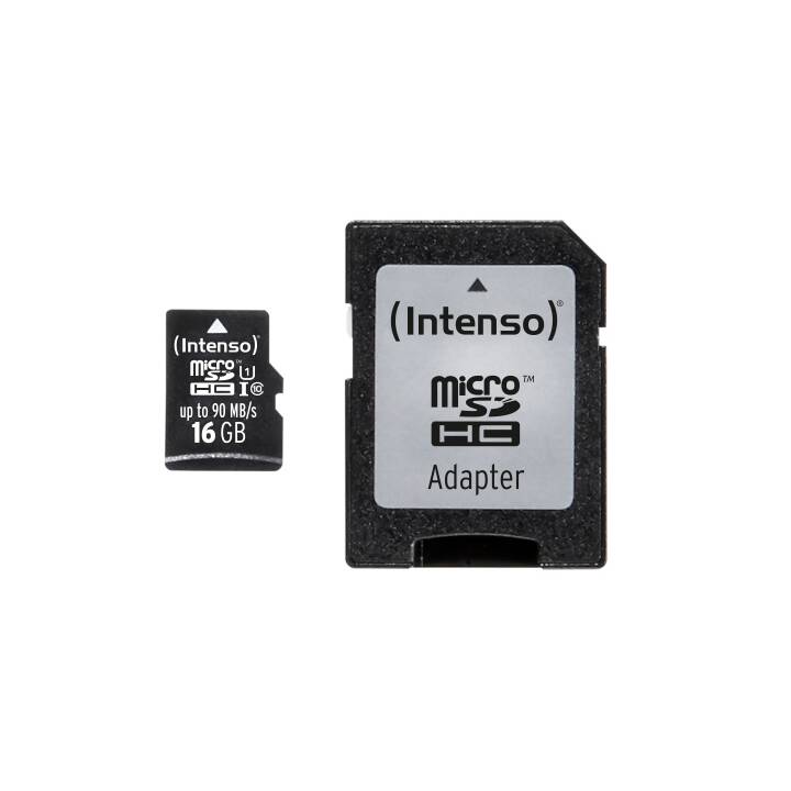 INTENSO MicroSDHC 3433470 (Class 10, 16 Go, 90 Mo/s)