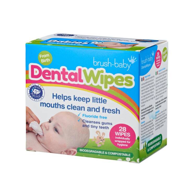 BRUSH-BABY Fazzoletti per la pulizia dei denti (28 pezzo)