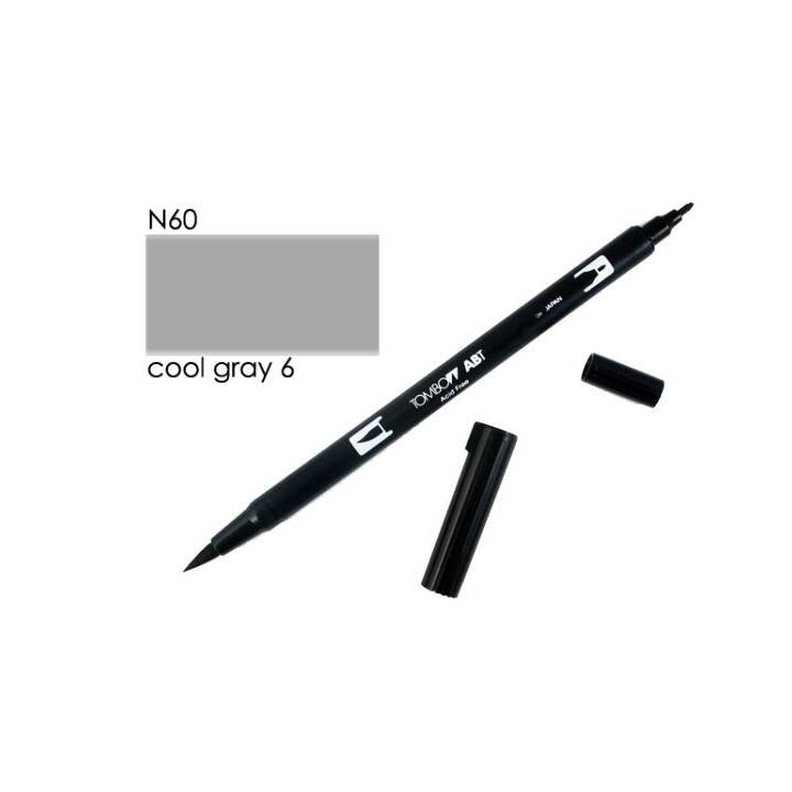 TOMBOW Marqueur créatif ABT N60 cool grey 6 (Gris, 1 pièce)