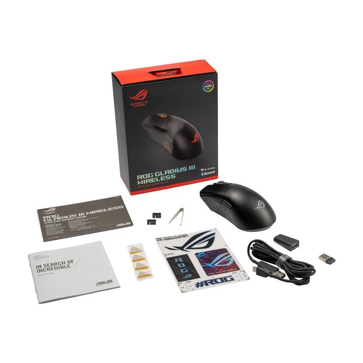 ASUS ROG Gladius III Wireless Maus (Kabel und Kabellos, Gaming)