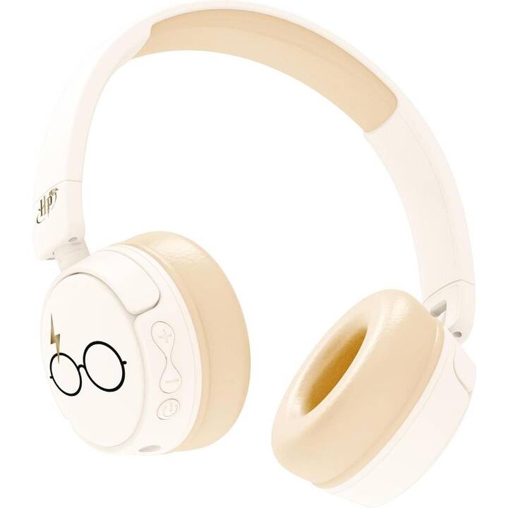 OTL TECHNOLOGIES Harry Potter Casque d'écoute pour enfants (Bluetooth 5.0, Crème)