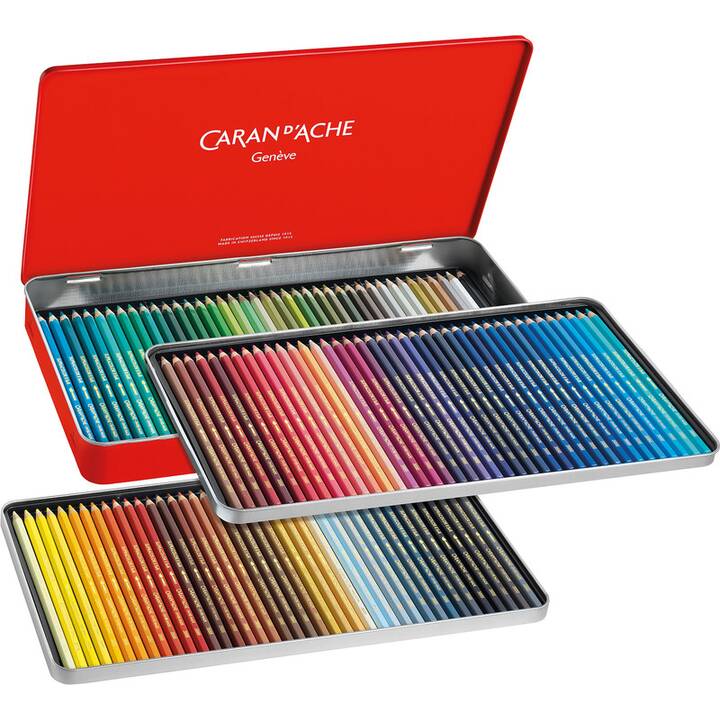 CARAN D'ACHE Crayons de couleur Supracolor Soft Aquarelle (Multicolore, 120 pièce)