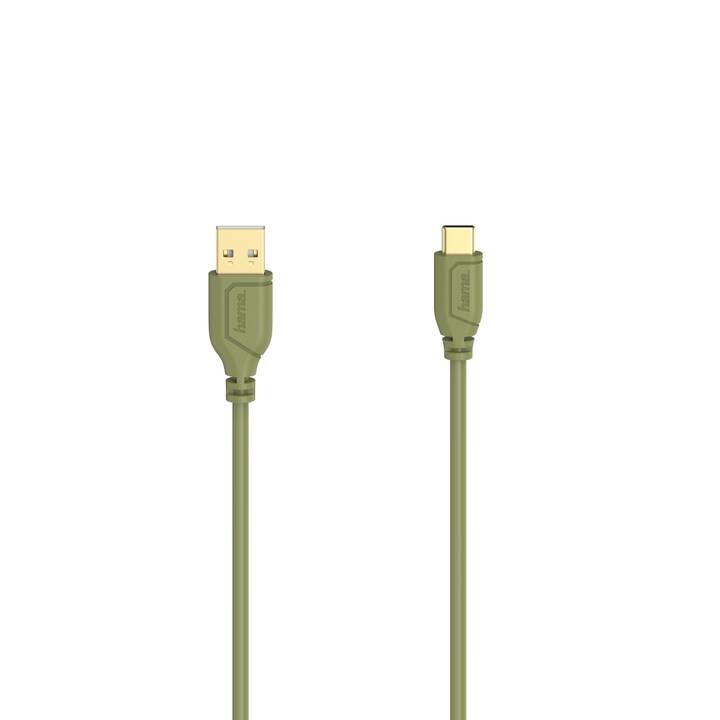 HAMA Flexi-Slim Câble USB (USB de type A, USB de type C, 75 cm)