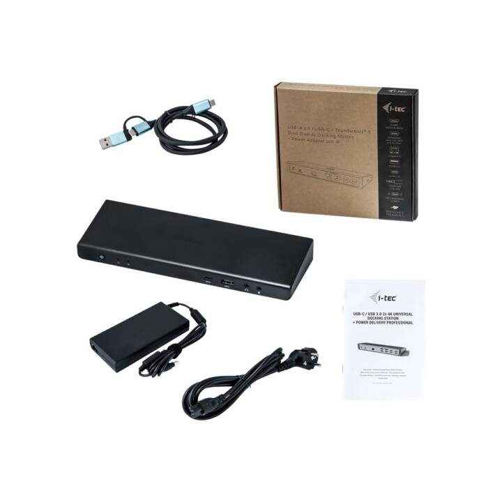 I-TEC Réplicateur de ports  Dual Display USB-C (2 x HDMI, 2 x Port écran, 5 x USB 3.0 de type A, RJ-45 (LAN), USB de type C)