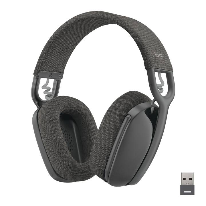 LOGITECH Cuffia per ufficio Zone Vibe 125 (Over-Ear, Senza fili, Grafite)